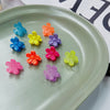 10 lemon yellow transparent frosted flowers (about 1.8cm)
