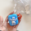 Headphone case-rainbow bear-blue / airpods third generation