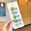 9# five-piece set of green small flowers