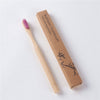 Card box packaging purple soft bamboo toothbrush