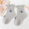 Lace mouth - gray blue flower / s code 0-6 months