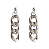 A pair of silver stud earrings