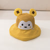Little monkey bear yellow / 3-8 years old (hat circumference 50-54cm) + windproof rope