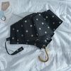 Curved handle polka dot black