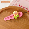 3# flower wave clip [rose red]
