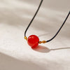 Gold thread onyx necklace