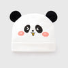 Cartoon ears round hat white panda / one size 0-3 months