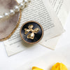 Gold ring bracket-bowknot-grain bottom-black