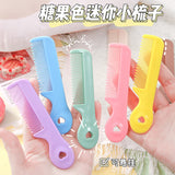 Candy Color Mini Small Comb Simple Children Girls Tied Hair Head Comb Round Teeth Hair Care Baby Comb Wholesale