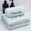 Green / set of towels (1 towel 35*75cm+1 bath towel 70*140cm)