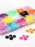 Plastic resin four-in-one buckle dark buckle baby DIY clothes button button dark buckle mother buckle installation tool set