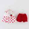 Polka dot suit red / 73