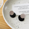 A pair of black + lotus color earrings