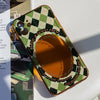 Transparent brown retro lattice hollow out / 7/8/se2020