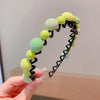 Green round headband