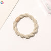 Pure color twist hair rope - beige / qiyue factory direct sales