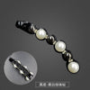 Light gray black base - black and white pearl diamond