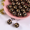 Gold + black grid / 16mm button
