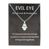 Green eye silver chain