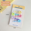 4# candy color transparent star clip [5 packs]