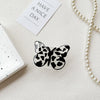 Transparent bracket - black line - spotted butterfly