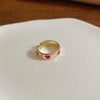 Dripping oil pink ring
