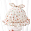 Orange printed flowers / 0-8 months (40-44cm) + one size (adjustable)
