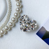 Transparent bracket-full of diamond love-pure white