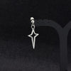 Steel color pierced earrings