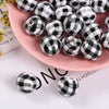 White + black grid / 16mm button