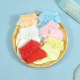 Girls socks colorful cotton candy soft lace socks infant solid color lace edge cotton socks children baby cotton socks