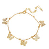 Gold butterfly anklet