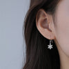 [price per piece] diamond snowflake earrings / copper