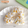 4# yellow floral large intestine hair ring
