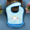 Full snap split bib blue elephant