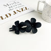 Frosted double flowers - black / plastic/resin