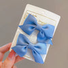 Bowknot hair clip-[blue pair]