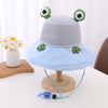 Frog with whistle blue / 3-8 years old (hat circumference 50-54cm) + windproof rope
