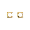 Gold square earrings/pc
