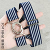 Navy blue and white stripes
