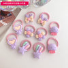 10-piece set of pink and purple series hair ring