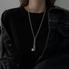 Binaural earphone necklace (pearl chain)