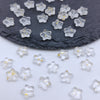 20 transparent white sprinkle gold