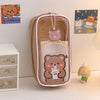 Vertical pencil case - caramel bear