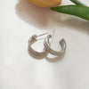 A pair of s925 silver needle silver earrings