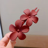 5#two flowers catch-wine red