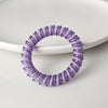 Double-strand telephone cord hair ring-purple