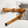 Silver square buckle (yellow) / 110cm