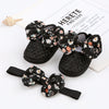 Gz052 flower butterfly black + hair band / 11 yards inner length 10.5cm