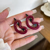 5# love morandi color hair clip - wine red 1